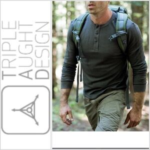 TRIPLE AUGHT DESIGN Henley Pullover gray M